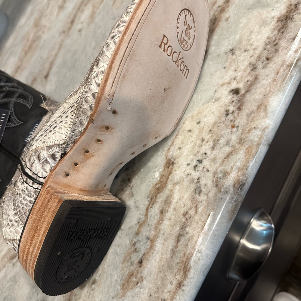 Python Skin Men’s Boots - Picture 3 of 3
